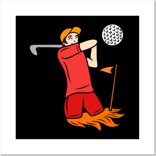 Golf player boy Posters and Art